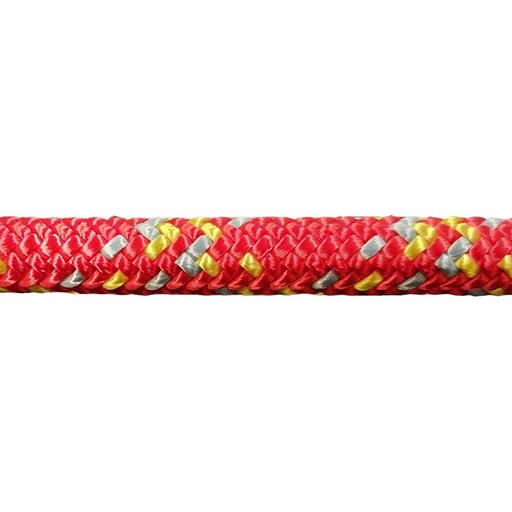 [R-00071] Corde de rappel 12,3mm Sprint 33m - 2 épissures - Rouge